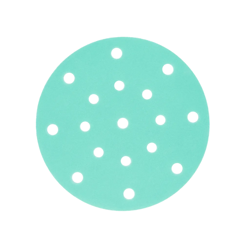 17 holes film backing sanding disc with uniform hole pattern for dust extraction